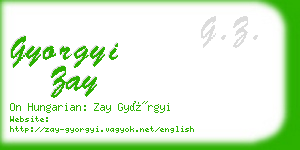 gyorgyi zay business card